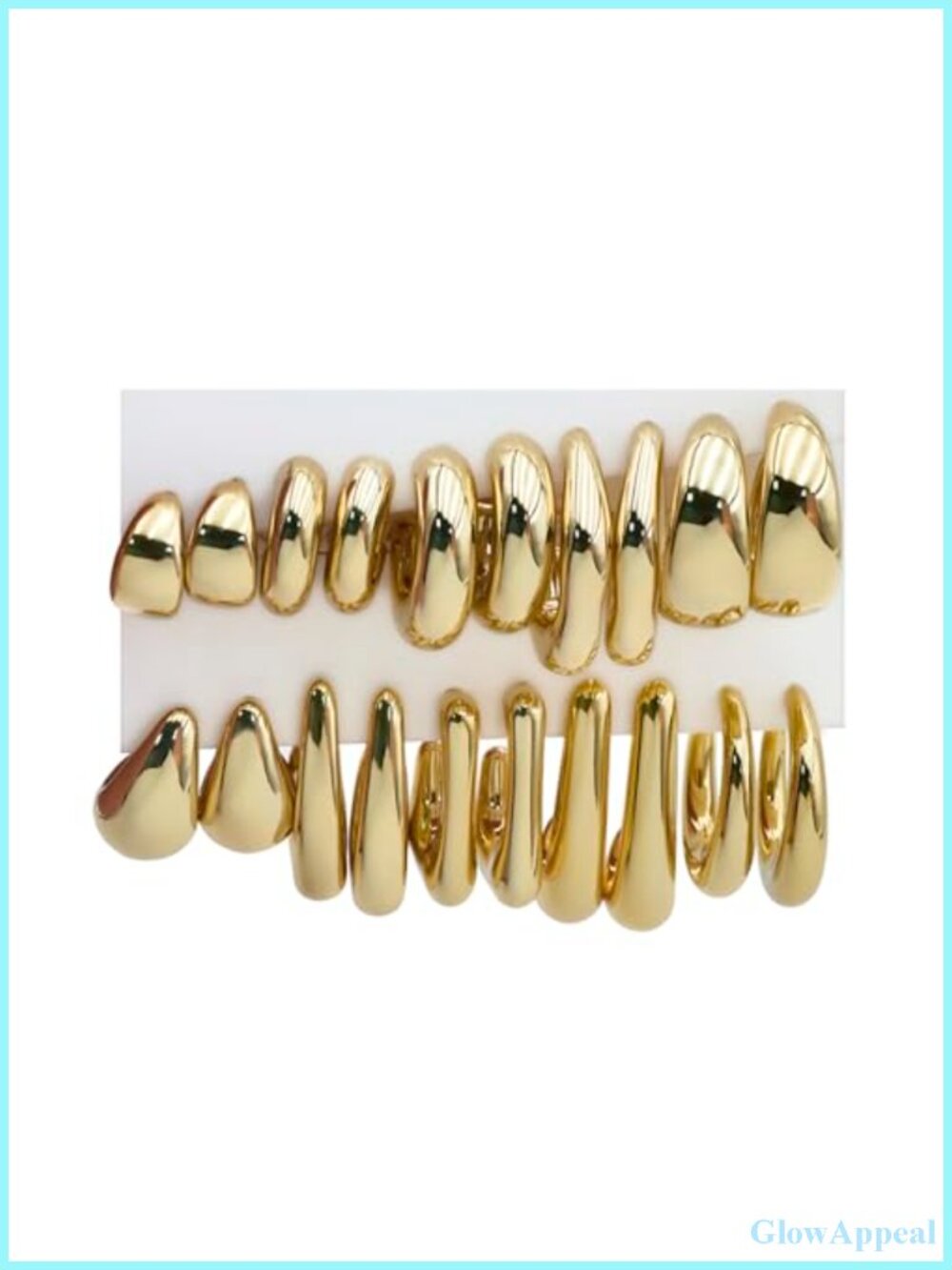 Chunky Gold Dangle Earrings Set for Women Trendy Lightweight Hypoallergenic 10